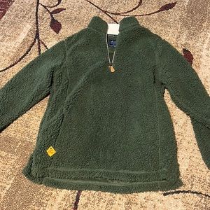 Simply Southern Green Quarter Zip Sherpa